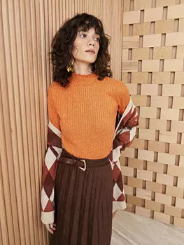 Женская футболка с длинным рукавом и прямым воротником LCWAIKIKI Classic