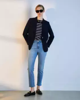 Женская футболка с длинным рукавом и вырезом лодочкой Woman El Corte Ingls, синий