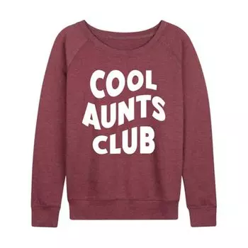 Женская футболка с длинным рукавом из французского трикотажа Cool Aunts Club Licensed Character, цвет heather maroon