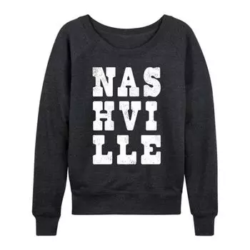 Женская футболка с длинным рукавом из французского трикотажа Nashville Licensed Character, серый