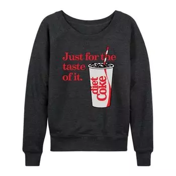Женская футболка с длинным рукавом из французского велюра "Diet Coke for the taste of it" Licensed Character, серый