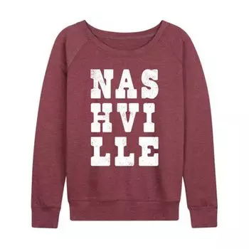 Женская футболка с длинным рукавом из французского трикотажа Nashville Licensed Character, красный