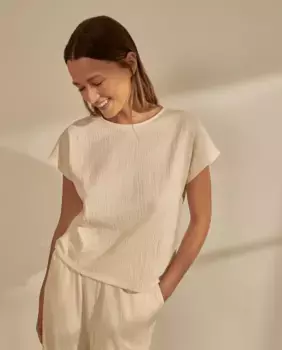 Женская футболка с длинным рукавом nfasis, цвет 150 Vainilla