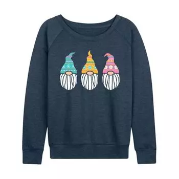 Женская футболка с длинным рукавом Nordic Gnomes из френч-терри Licensed Character, индиго