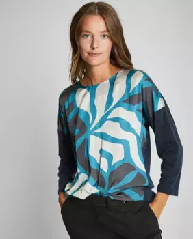 Женская футболка с длинным рукавом с принтом Trucco, мультиколор