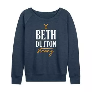 Женская футболка с длинным рукавом Yellowstone Beth Dutton Strong из французкого терри Licensed Character, индиго