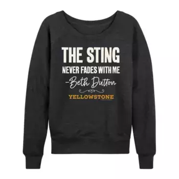 Женская футболка с длинным рукавом Yellowstone Sting Never Fades из французского терри Licensed Character, серый