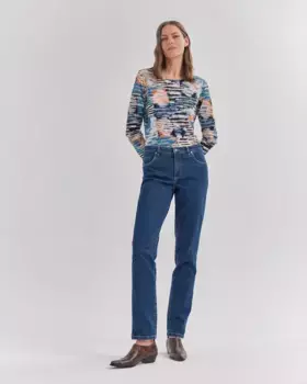 Женская футболка с длинными рукавами и круглым вырезом Lasserre, мультиколор