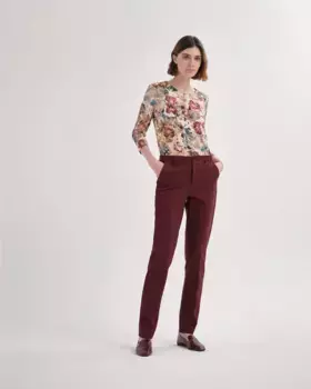 Женская футболка с длинными рукавами и круглым вырезом Lasserre, цвет Granate