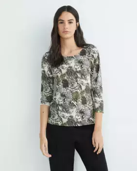 Женская футболка с длинными рукавами и принтом Zermatt, зеленый