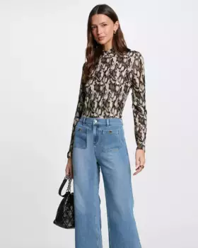 Женская футболка с длинными рукавами и принтом Morgan, мультиколор