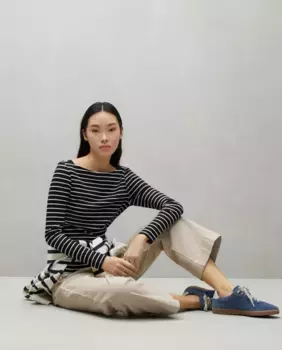 Женская футболка с длинными рукавами и вырезом-лодочкой Easy Wear, черный