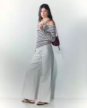 Женская футболка с длинными рукавами и вырезом бардо Tintoretto, белый