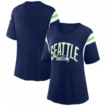 Женская футболка с фирменным логотипом Fanatics College Seattle Seahawks Earned Stripes Fanatics