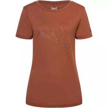 Женская футболка с флером Super.Natural, коричневый