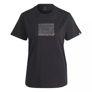 Женская футболка с футболкой vibaop Adidas, черный