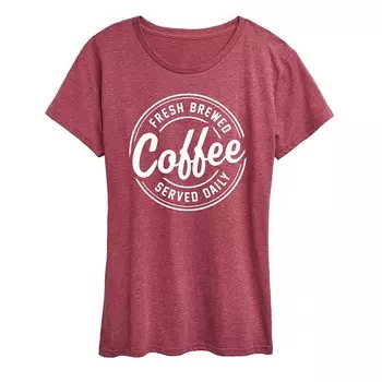 Женская футболка с графическим логотипом Coffee Sign Licensed Character, цвет Heather Wine
