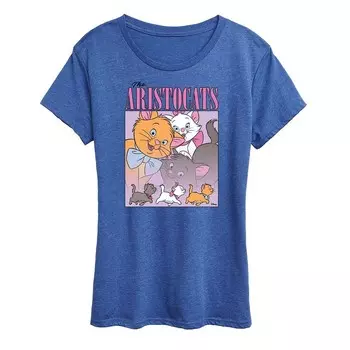 Женская футболка с графическим логотипом Disney's The Aristocats, цвет Heather Royal Blue