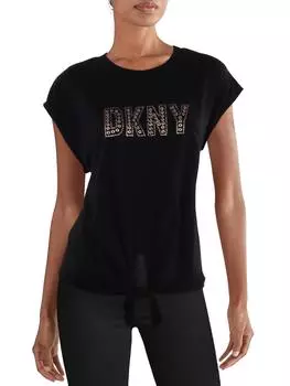 Женская футболка с графическим логотипом Grommet DKNY, черный