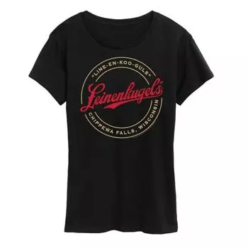 Женская футболка с графическим логотипом Leinenkugel Licensed Character, черный