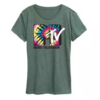Женская футболка с графическим логотипом MTV Tie Dye Licensed Character