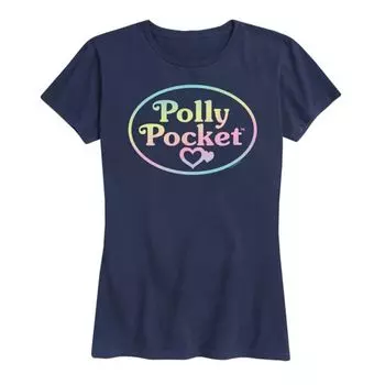 Женская футболка с графическим логотипом омбре Polly Pocket, синий
