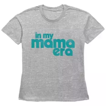 Женская футболка с графическим принтом In My Mama Era Unbranded, серый