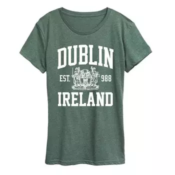 Женская футболка с графическим рисунком Dublin Collegiate Licensed Character, цвет Heather Juniper