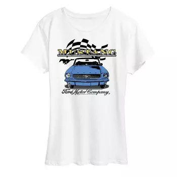 Женская футболка с графическим рисунком Ford Vintage Mustang Licensed Character, белый