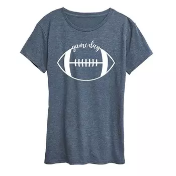 Женская футболка с графическим рисунком Game Day Football Licensed Character, цвет Heather Blue