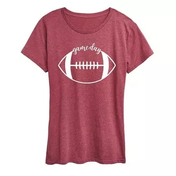 Женская футболка с графическим рисунком Game Day Football Licensed Character, цвет Heather Dark Red