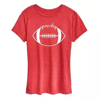 Женская футболка с графическим рисунком Game Day Football Licensed Character, цвет Heather Red