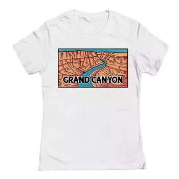 Женская футболка с графическим рисунком Junior's Grand Canyon 3 Licensed Character, белый
