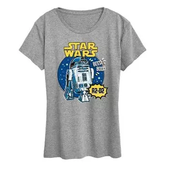 Женская футболка с графическим рисунком комиксов r2-d2 Star Wars, серый