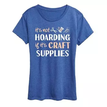 Женская футболка с графическим рисунком «Не копить» Licensed Character, цвет Heather Royal Blue