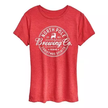 Женская футболка с графическим рисунком North Polar Brewing Co. Licensed Character, красный