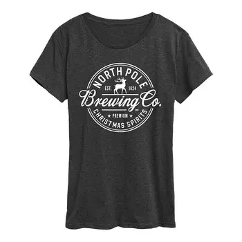 Женская футболка с графическим рисунком North Polar Brewing Co. Licensed Character, цвет Charcoal Gray