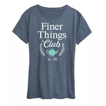 Женская футболка с графическим рисунком The Office Finer Things Club Licensed Character, светло-синий