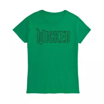 Женская футболка с графичным логотипом Wicked Outline Licensed Character, зеленый