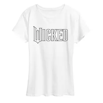 Женская футболка с графичным логотипом Wicked Outline Licensed Character, белый