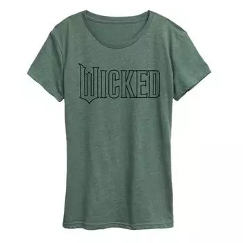 Женская футболка с графичным логотипом Wicked Outline Licensed Character, зеленый