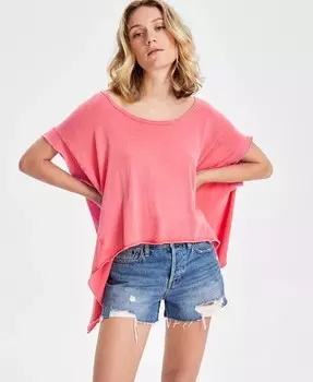 Женская футболка с хлопковым платком и подолом «Ангел» Free People, красный