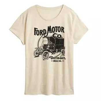 Женская футболка с изображением автомобиля Ford 1911 года Licensed Character, бежевый