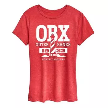 Женская футболка с изображением маяка Outer Banks Unbranded, красный