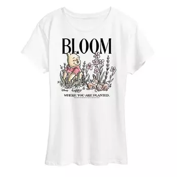 Женская футболка с изображением Минни Маус Disney's Bloom Where You Are Planted, белый