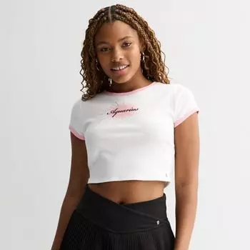 Женская футболка с изображением знака зодиака Limited Too, цвет aquarius