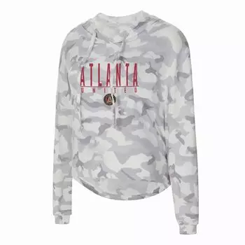 Женская футболка с капюшоном Concepts Sport серого цвета из композитного материала Atlanta United FC