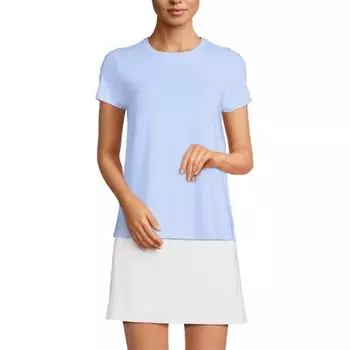 Женская футболка с коротким рукавом для эффективных тренировок Power Performance Lands' End, цвет soft sky blue