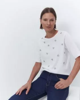 Женская футболка с коротким рукавом El Corte Ingls, белый