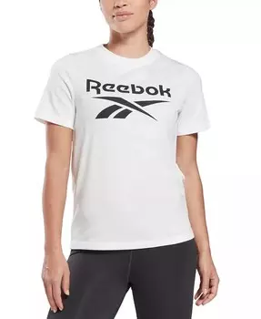 Женская футболка с коротким рукавом и графическим логотипом Reebok, белый